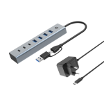 7-PORT USB 3.0 HUB WITH POWER ADAPT