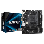 ASROCK MB AM4 A520M-HDV 2xDDR4 4xSATA RAID M.2 USB 3.2 VGA/DVI/HDMI