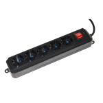 Digitus LKMP05L Multipresa 5*Schuko 10/16A 1.5m Nero