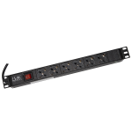 Digitus Multipresa per Rack 19 6 prese Schucko Spina 16A Nero