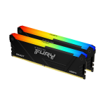 KINGSTON FURY BEAST RGB - DDR4 - KIT - 32 GB: 2 X 16 GB - DIMM 288-PIN - 3600 MHZ / PC4-28800 - CL18 - 1.35 V - SENZA BUFFER - NON ECC - NERO