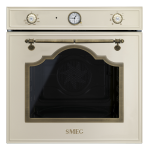 SMEG FORNO INCASSO VENTILATO CORTINA 2MANOPOLE 70LT 60CM PANNA SF700PO