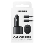 SAMSUNG CARICATORE AUTO 45W+15W EP-L5300 USB-C +USB-A BLACK