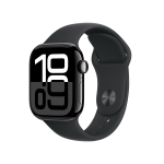 APPLE WATCH SERIES 10 GPS + CELLULAR 42MM JET NERO CASSA ALLUMINIO CON NERO SPORT BAND - M/L