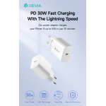DEVIA CARICA BATTERIE USCITA TIPO-C CARICA RAPIDA PD 30 WATT GAN