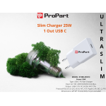 PROPART SLIM CARICA BATTERIE 25W 1 OUT USB C