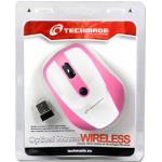 TECHMADE MOUSE OTTICO WIRELESS WHITE/PINK