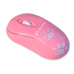TECHMADE MOUSE USB DIAMOND CON CAVO RETRATTILE ROSA
