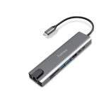 FONEX HUB 8 IN 1 TYPE-C TO HDMI+2 USB 3.0+2 PD+SD+MICRO SD+LAN GRIGIO°