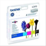 BROTHER MULTIPACK LC-970VALBP CARTUCCE NERO+CIANO+MAGENTA+GIALLO PER STAMPANTI BROTHER INK JET