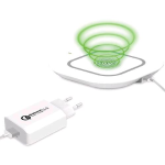 CELLY KIT CARICABATTERIE WIRELESS 10W TECNOLOGIA Qi + CARICABATTERIE DA RETE QUICK CHARGE 3.0 USB 18 W BIANCO
