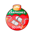 CELLY WIRED EARPHONE XMAS BALL AURICOLARI JACK 3.5 MM BIANCO