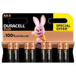 DURACELL PLUS POWER BATTERIE STILO AA ALCALINA 1.5 V CONF 8 Pz.