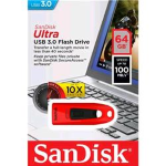 CHIAVETTA USB SANDISK ULTRA 3.0 64GB COLORE ROSSO