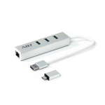 ADJ HUB USB 3.0 3P ADATTATORE TYPE-C SL 3*USB 3.0 + RJ45 