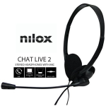 NILOX CHAT LIVE 2 CUFFIE CON MICROFONO PER PC 2 JACK 2.5mm