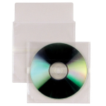 SEI ROTA INSERT BUSTE PORTA CD/DVD IN PP CM 12X12.5 CON PATELLA E STRISCIA AUTOADESIVA TRASPARENTE CONF 25 Pz.