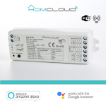 Homcloud Ricevitore DIM 12/24V DC, 5CH*3A, Wi-Fi+RF2.4G RGB+CCT