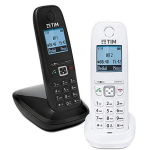 CORDLESS GIGASET AS405 DUO TIM NERO DECT CON 1 AGGIUNTIVO BIANCO