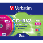 VERBATIM 43167 5 JEWEL CASE CD-RW 12X