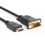 HAMLET ADATTATORE HDMI TIPO A A VGA D-SUB 1.8 MT NERO