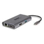 HAMLET DOCKING STATION USB-C POWER DELIVERY 85W - 3 x USB 3.0 TIPO A + LAN + HDMI + DP