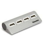 HAMLET HUB USB 2.0 4 PORTE IN ALLUMINIO