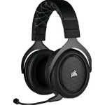 CUFFIE GAMING CORSAIR HS70 PROWIRELESS CON MICROFONO PER PC E PS4 CARBON (Corsair Renew)