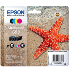 EPSON 603 STELLA MARINA MULTIPACK CONFEZIONE DA 4 NERO GIALLO CIANO MAGENTA