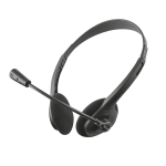 CUFFIE STEREO TRUST PRIMO CON MICROFONO COLORE NERO