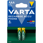 VARTA PHONE POWER BATTERIA MINI STILO AAA 800 mAh RICARICABILE BLISTER 2 Pz.