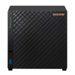 ASUSTOR AS1104T NAS CHASSIS TOWER REALTEK RTD1296 1.4GHz RAM 1GB-4 BAY HDD/SSD 2.5"/3.5" COLORE NERO