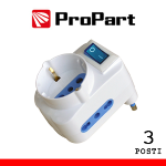ProPart Multipresa 3pos bipasso + bipasso/schuko + USB spina16A +int