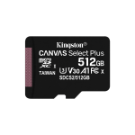 KINGSTON CANVAS SELECT PLUS MICRO SDXC 512GB + ADDATATORE CLASSE 10