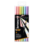 BIC DUAL TIP PENNARELLO DOPPIA PUNTA COLORI ASSORTITI PASTELLO CONF 6 Pz.