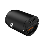 CELLY MINI CARICABATTERIA DA AUTO 30W 1 USB + 1 PORTE USB-C PRO POWER BLACK