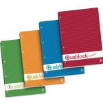 PIGNA QUABLOCK BLOCCO COLLATO A4 80 GR QUADRETTI 4 M COLORE VERDE 50 FOGLI CONF 5 Pz.