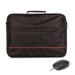 NGS Borsa per Notebook fino a 16" Bureau Kit + Mouse Wired Nera