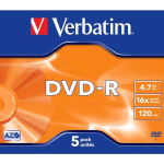 VERBATIM 43519 KIT 5 DVD-R 4.7GB/120'16X VER