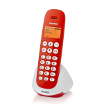 BRONDI ADARA - TELEFONO CORDLESS - VIVAVOCE - SVEGLIA - RED / WHITE