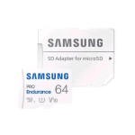 SAMSUNG PRO ENDURANCE MICROSDXC 64GB U1 V10 CLASSE10 100MB/S CON ADATTATORE SD BIANCO
