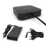 I-TEC DOCKING STATION USB-C DUAL DISPLAY CON POWER DELIVERY 65 W + CARICABATTERIE UNIVERSALE 77 W BLACK