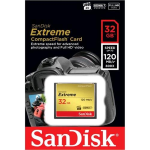 SANDISK COMPACT FLASH EXTREME 120MB/S  85MB/S WRITE  UDMA7  32GB