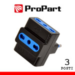 PROPART ADATTATORE 3POS BIPASSO SPINA16A NERO