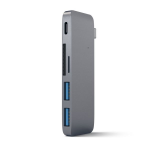 HUB DOCK SATECHI TYPE C MULTIPORT SPACEGREY 2USB-SD-MICROSD-USBC MB12/13 