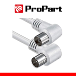 PROPART CAVO ANTENNA TV IEC 2.5M SP-PR 90Â° BIANCO