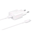 SAMSUNG EP-T1510X CARICABATTERIE DA RETE 15W PORTA USB-C CON CAVO WHITE EP-T1510XWEGEU