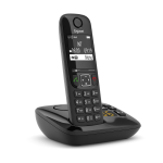 CORDLESS GIGASET AS 690 BLACK DECT CON SEGRETERIA