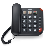 TELEFONO FISSO BRONDI BRAVO 15  TASTI GRANDI TASTO SOS BLACK