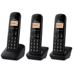 PANASONIC KX-TGB613JTB TRIO DECT 610 + 2 AGGIUNTIVI BLACK (NO VIVAVOCE)